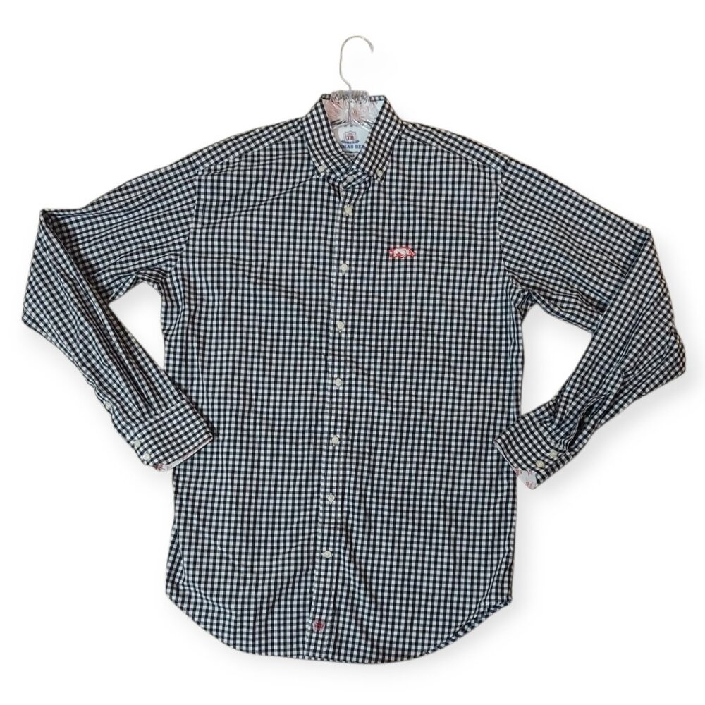 Arkansas Razorbacks Thomas Dean Collegiate Button Down Flip Cuff Sz- Large Tall